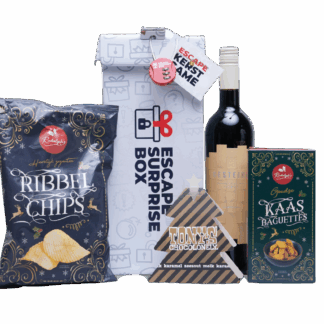 Escape Kerstpakket - Borrelbox met wijn